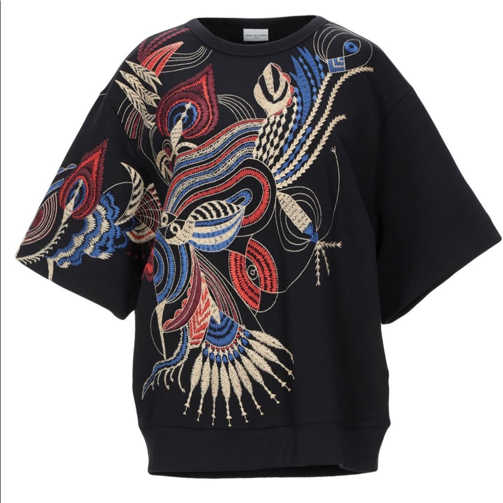 Dries Van Noten Embroidered Sweatshirt S Stunning